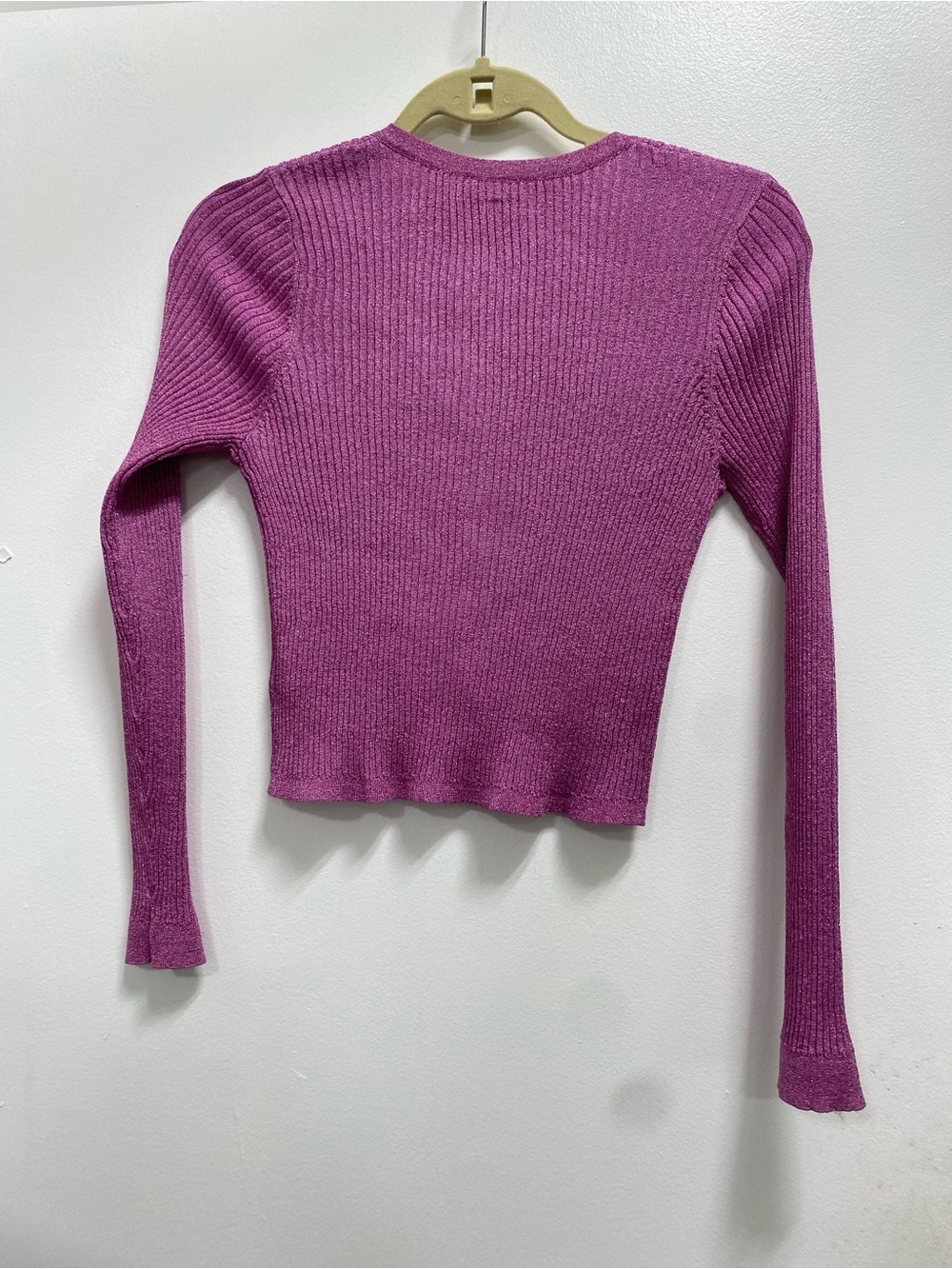 LoveShackFancy Pink Ribbed Heart-Button Cardigan - Picture 10 of 10